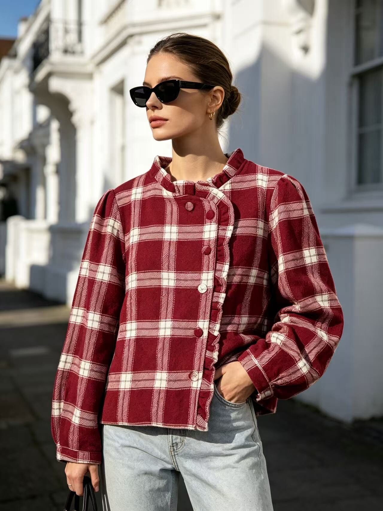 Großhändler Rosa Fashion - Damenmode Tartan Blazer & Westen