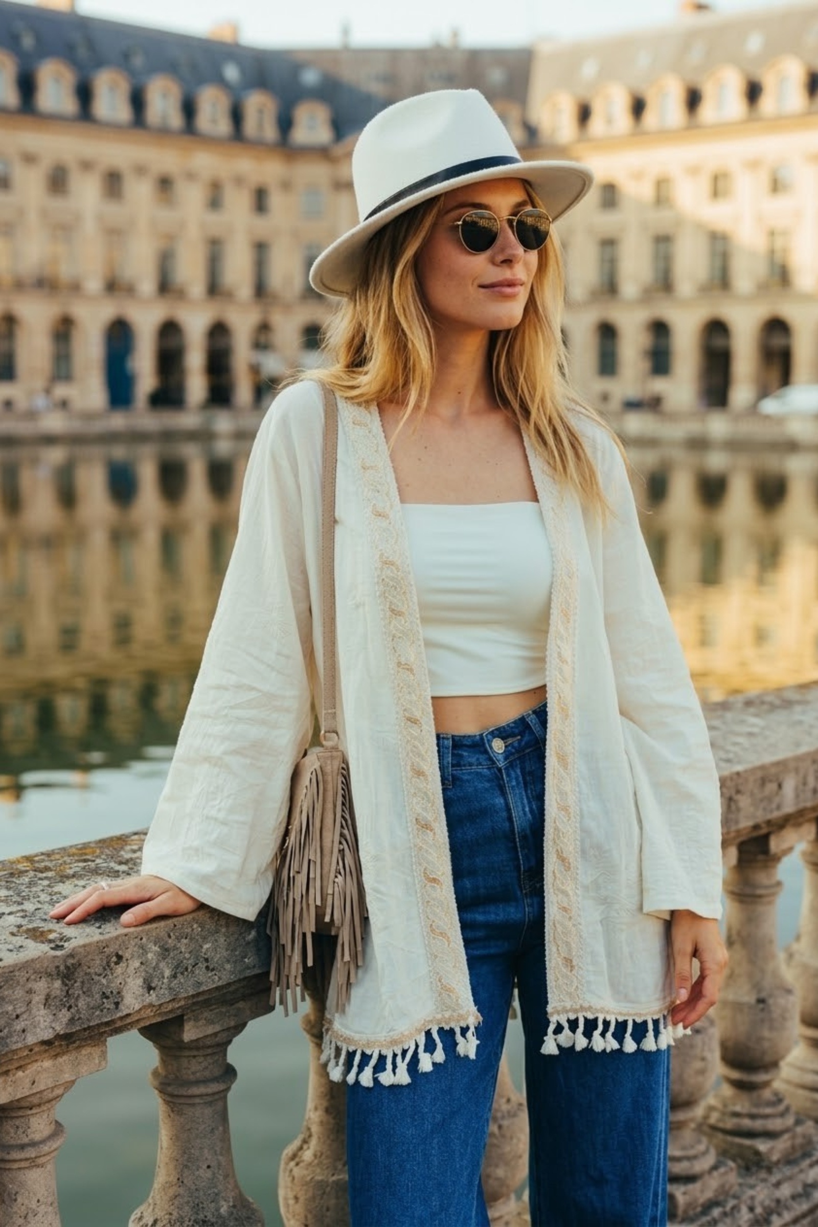 Grossiste Rosa Fashion - Kimono à franges élégant