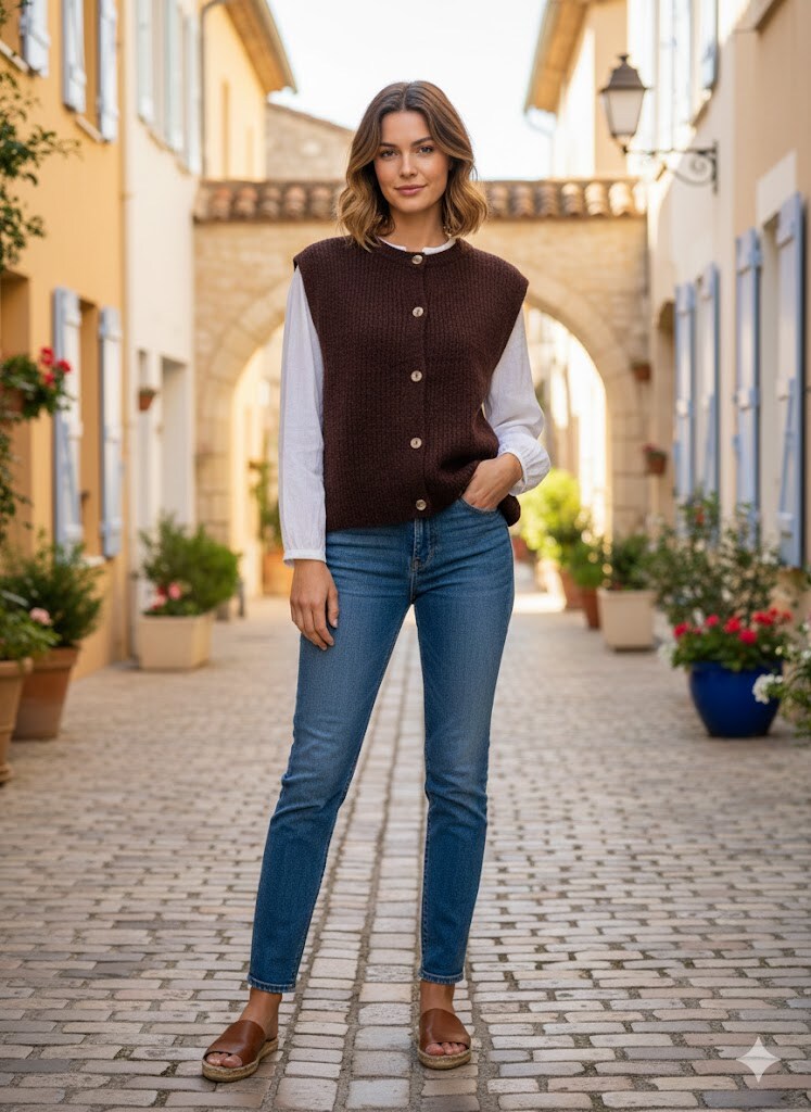 Grossiste Rosa Fashion - Gilet sans manches en tricot