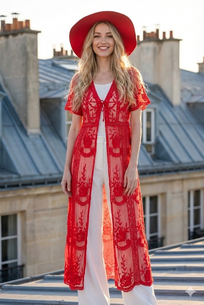 Grossiste Rosa Fashion - Kimono en dentelle élégante