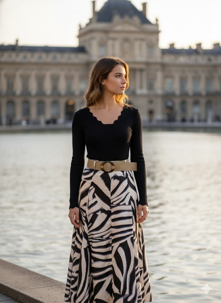 Wholesaler Rosa Fashion - Long skirt with botanical patterns