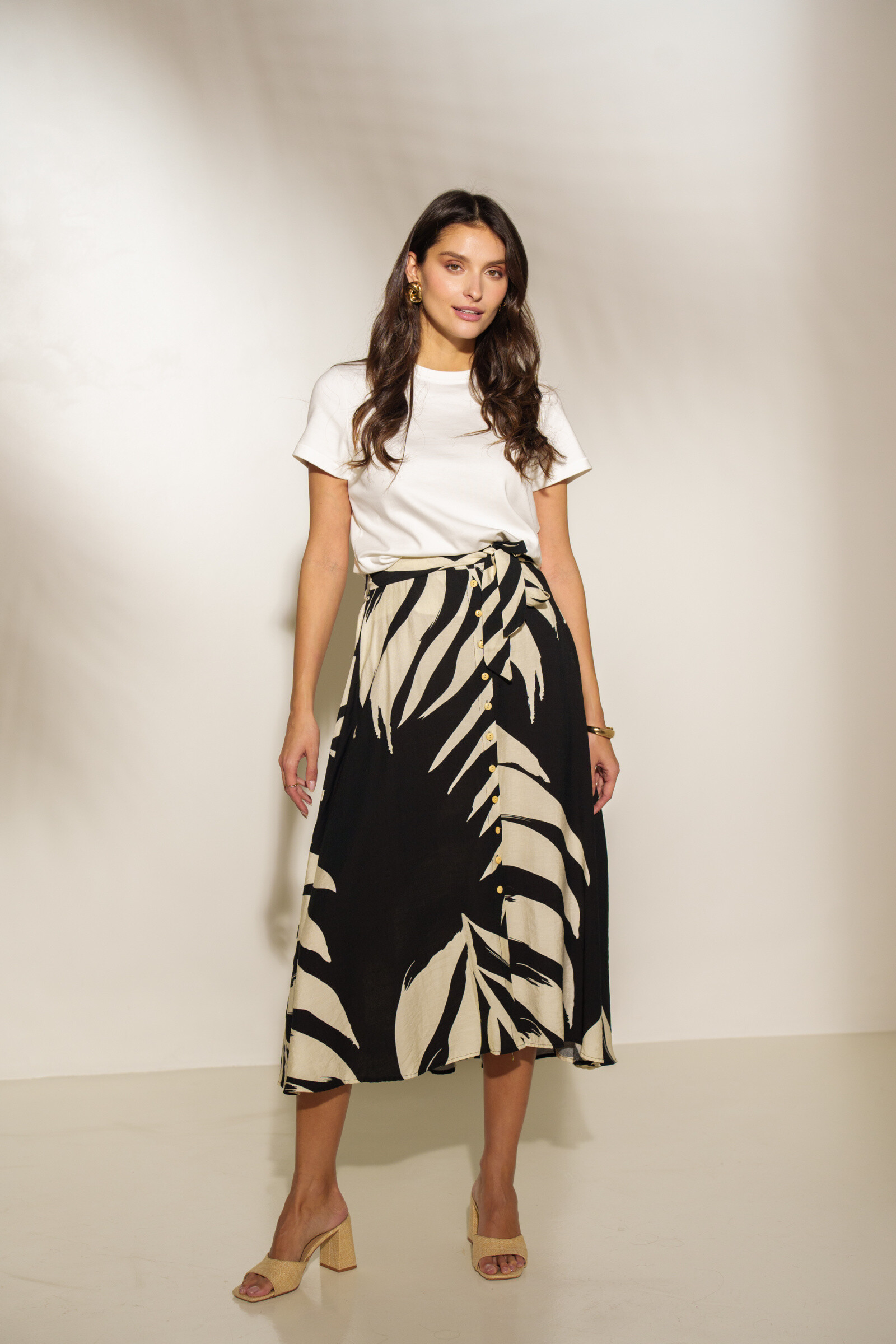 Wholesaler Rosa Fashion - Floral midi skirt