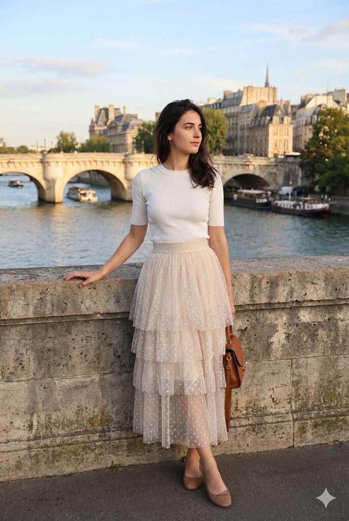 Wholesaler Rosa Fashion - Ruffled tulle skirt
