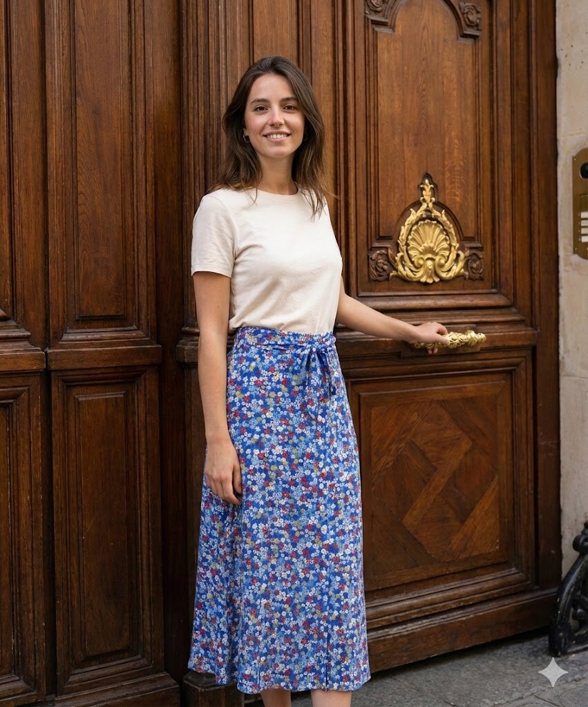 Wholesaler Rosa Fashion - Flowy skirt with floral patterns