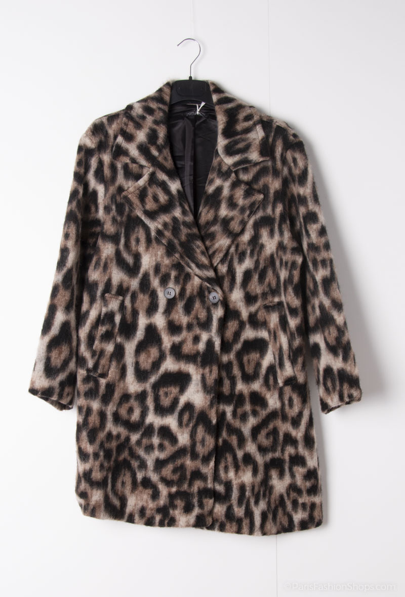 Grossiste Rosa Fashion - Manteau imprimée animalier