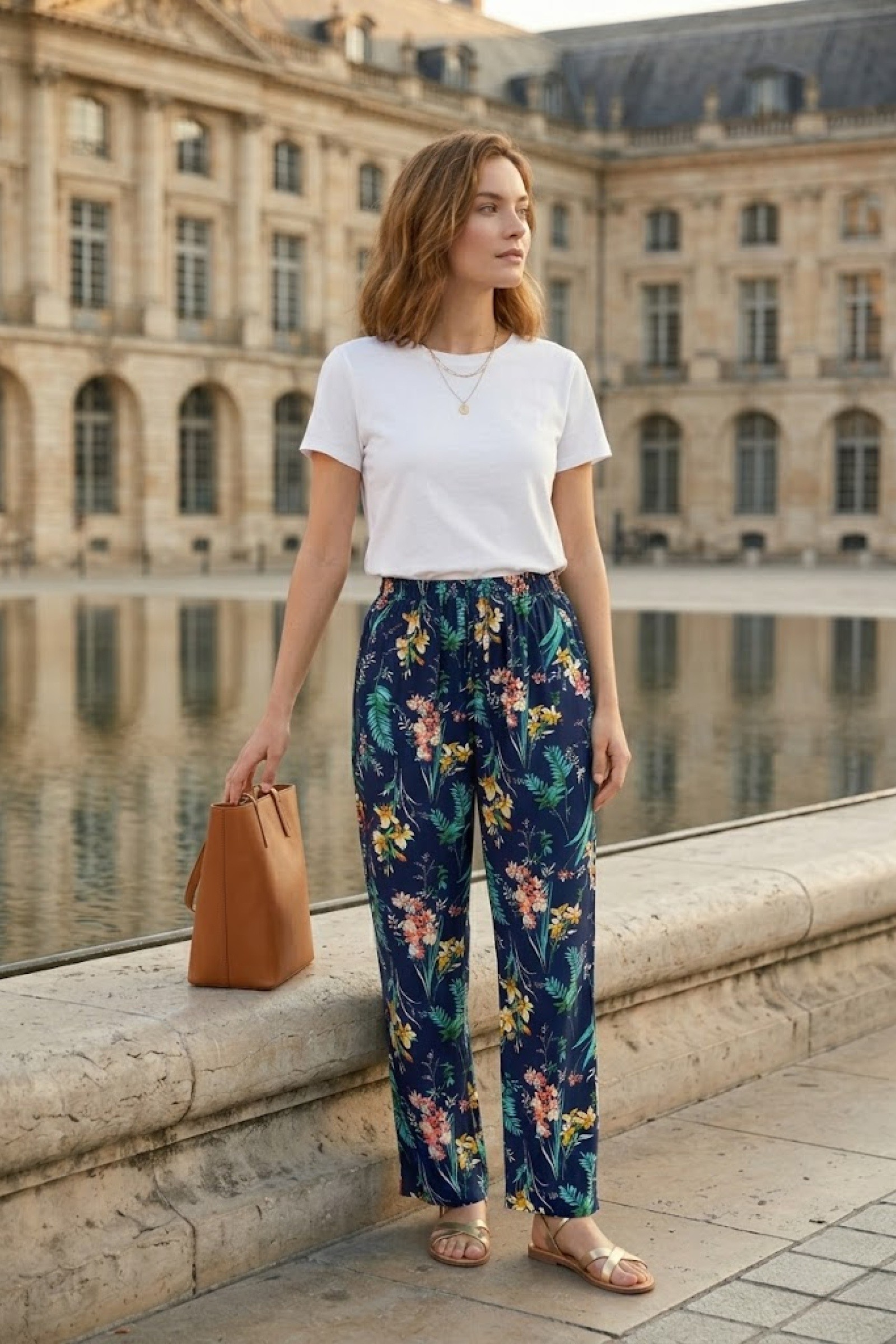 Grossiste Rosa Fashion - Pantalon imprimé fluide