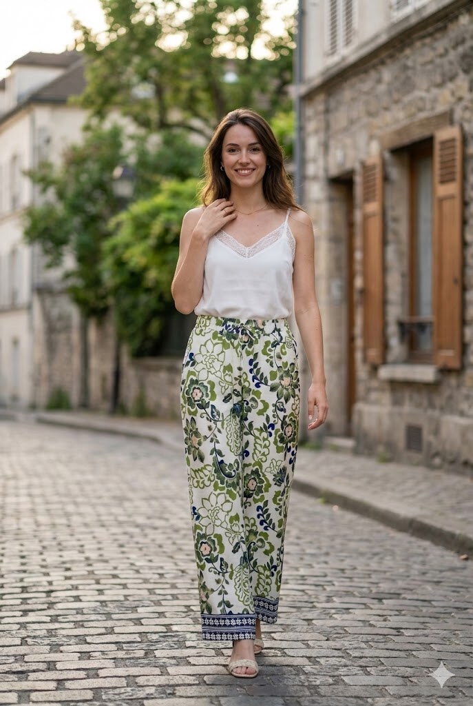 Wholesaler Rosa Fashion - Flowy printed trousers