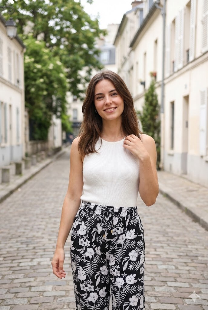 Wholesaler Rosa Fashion - Flowy pants with floral patterns