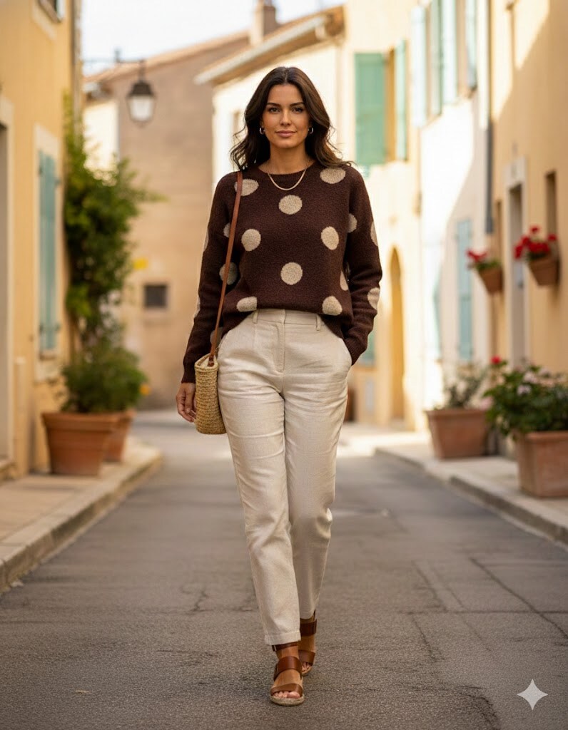 Wholesaler Rosa Fashion - Soft polka dot sweater