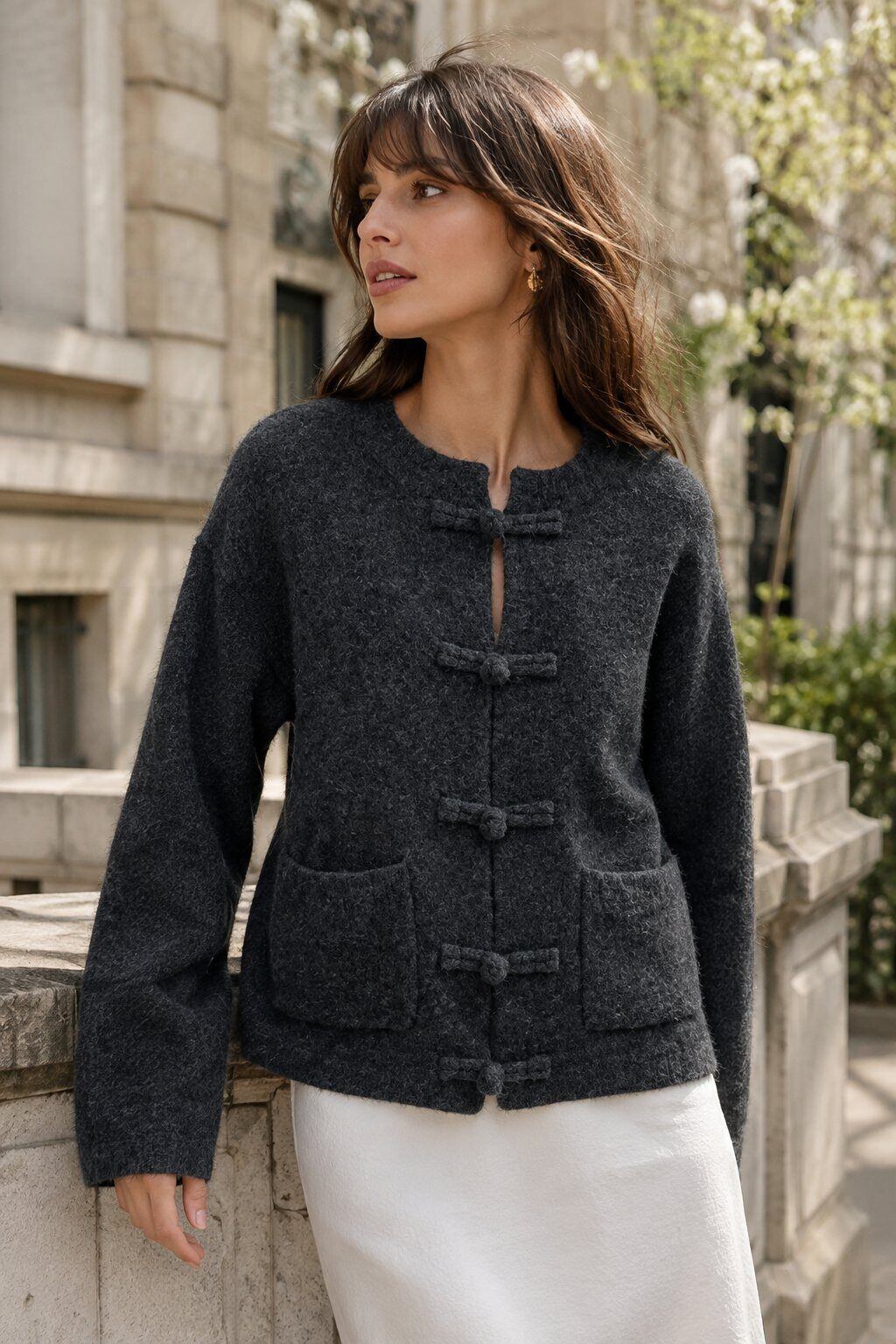 Wholesaler Rosa Fashion - Mahogany Cardigan Sweater RM6016
