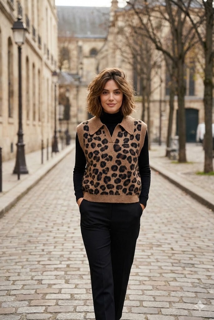 Grossiste Rosa Fashion - Pull sans manches à col classique