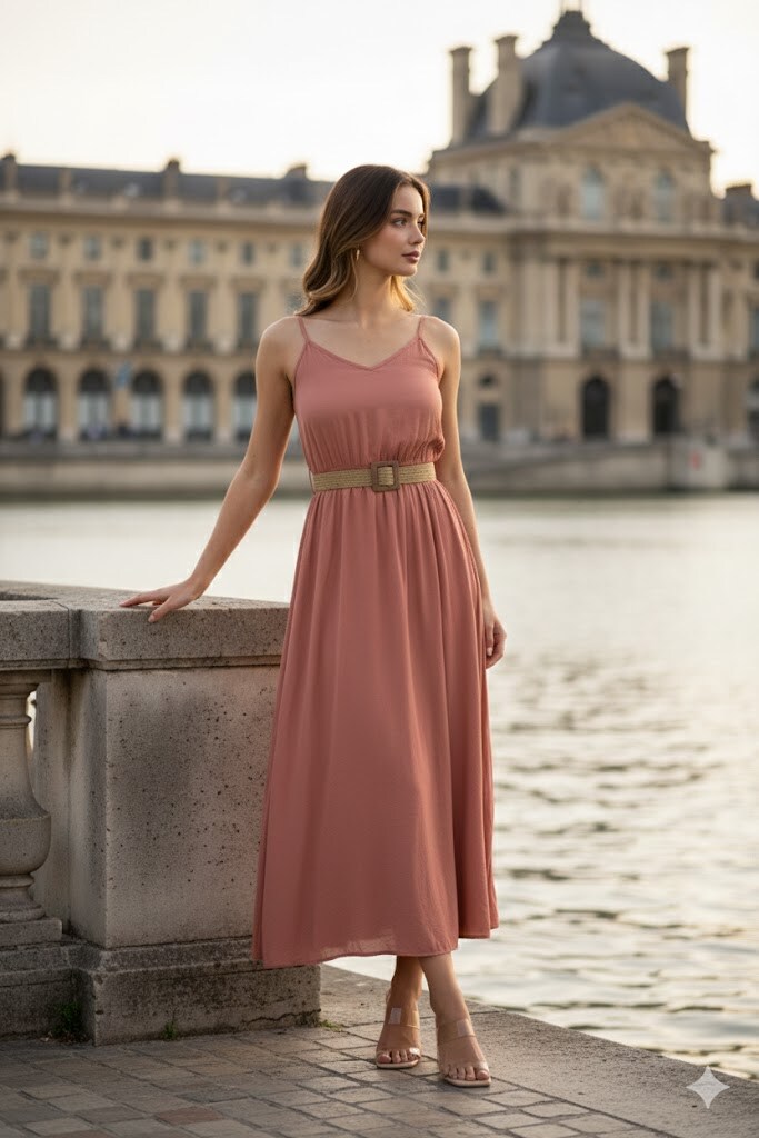 Wholesaler Rosa Fashion - Maxi dress with adjustable straps