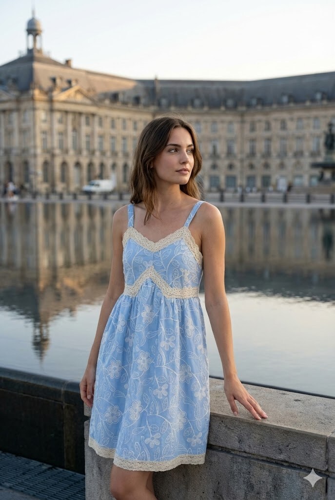 Grossiste Rosa Fashion - Robe légère avec dentelle