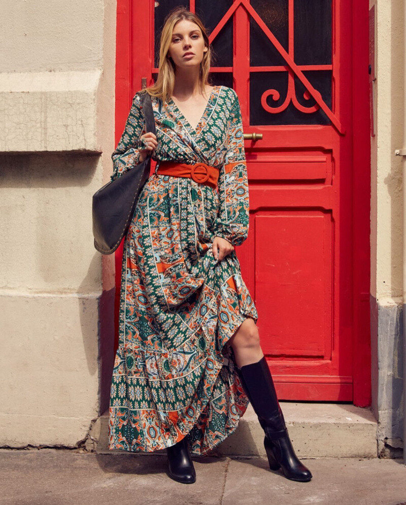 Grossiste Rosa Fashion - Robe longue imprimée