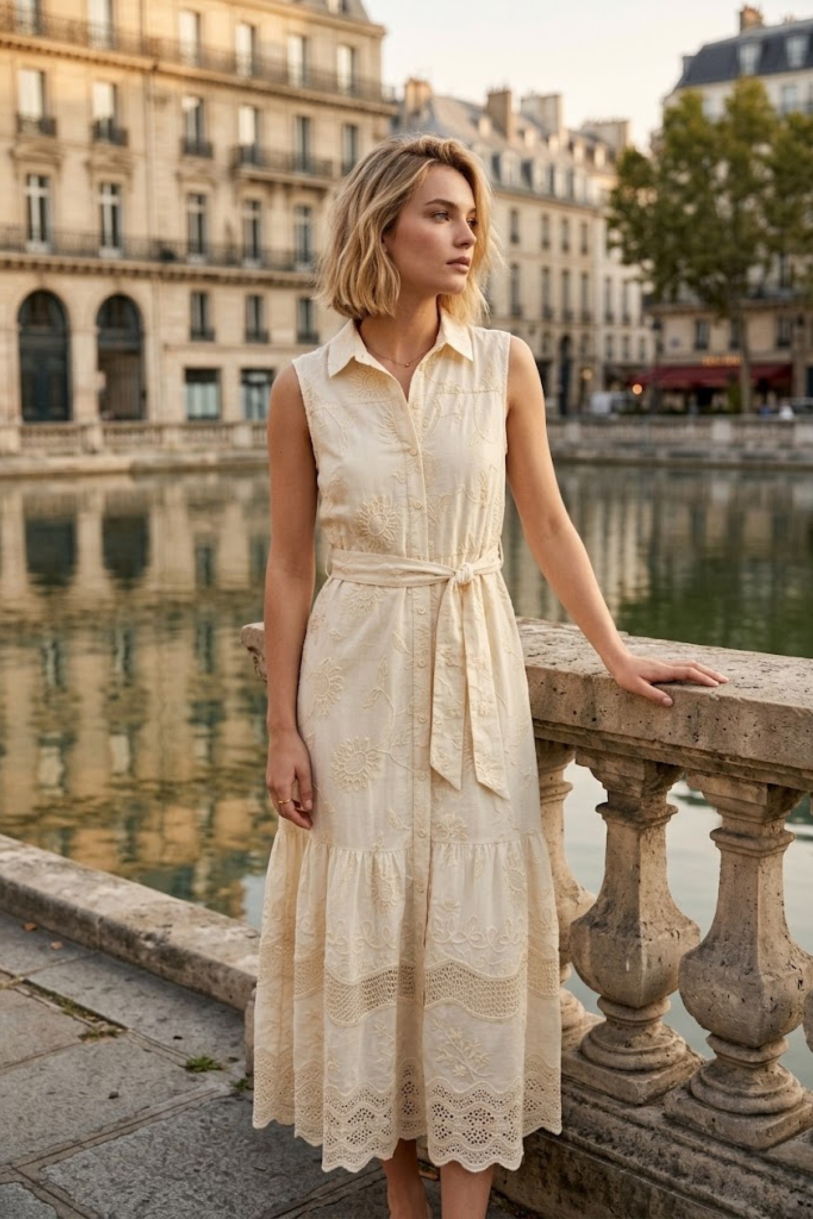 Grossiste Rosa Fashion - Robe évasée boutonnée été