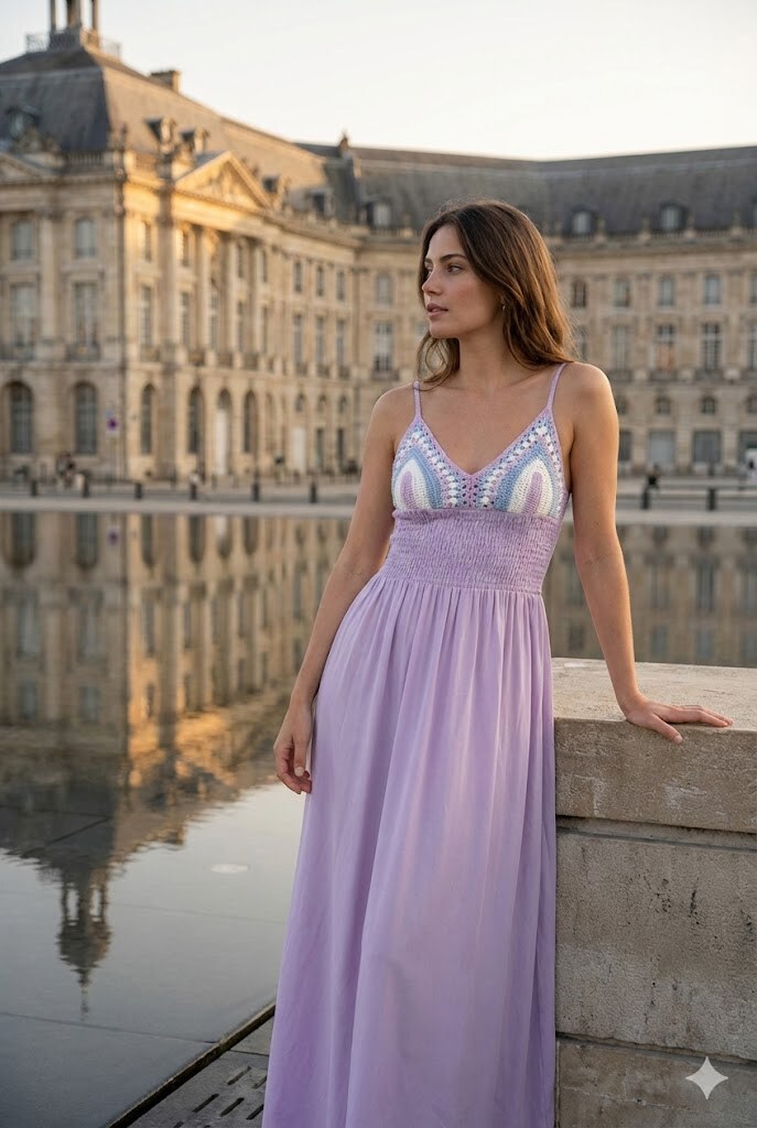 Wholesaler Rosa Fashion - Long dress with delicate straps