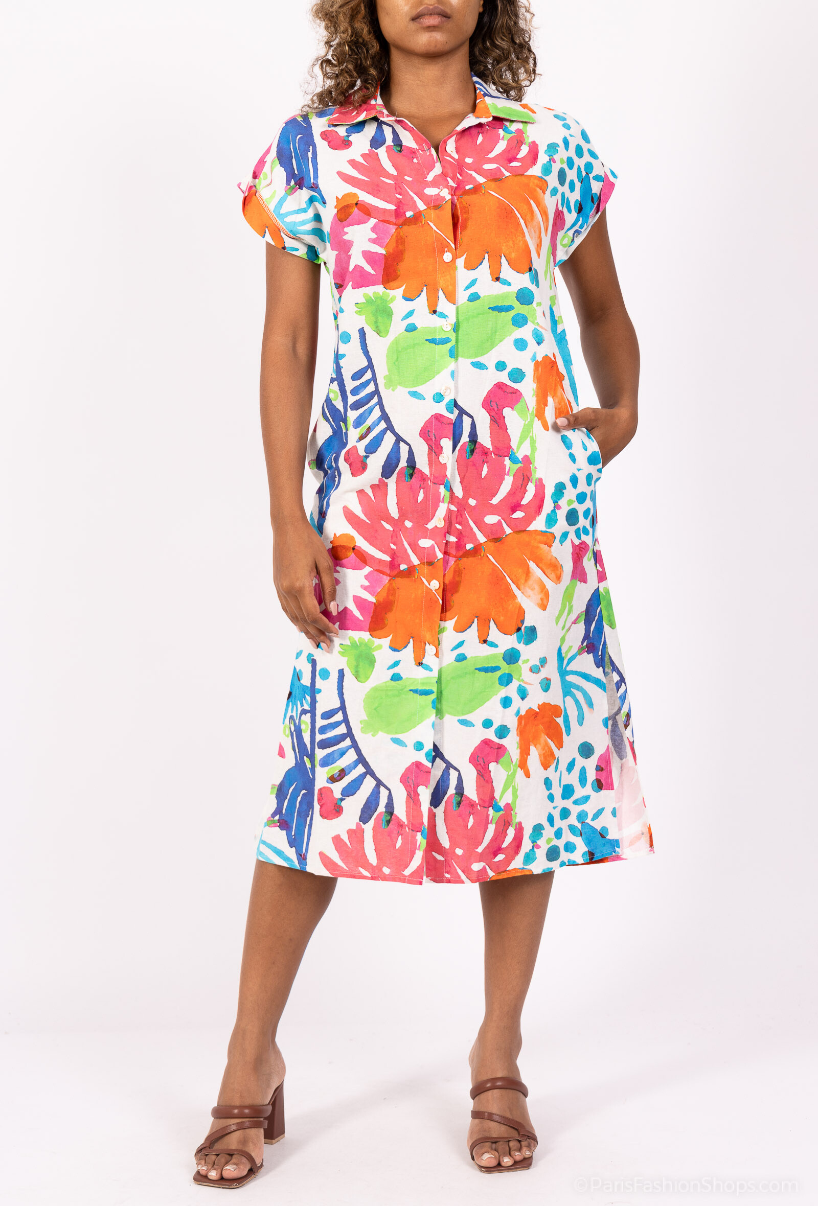 Großhändler Rosa Fashion - Blusenkleid