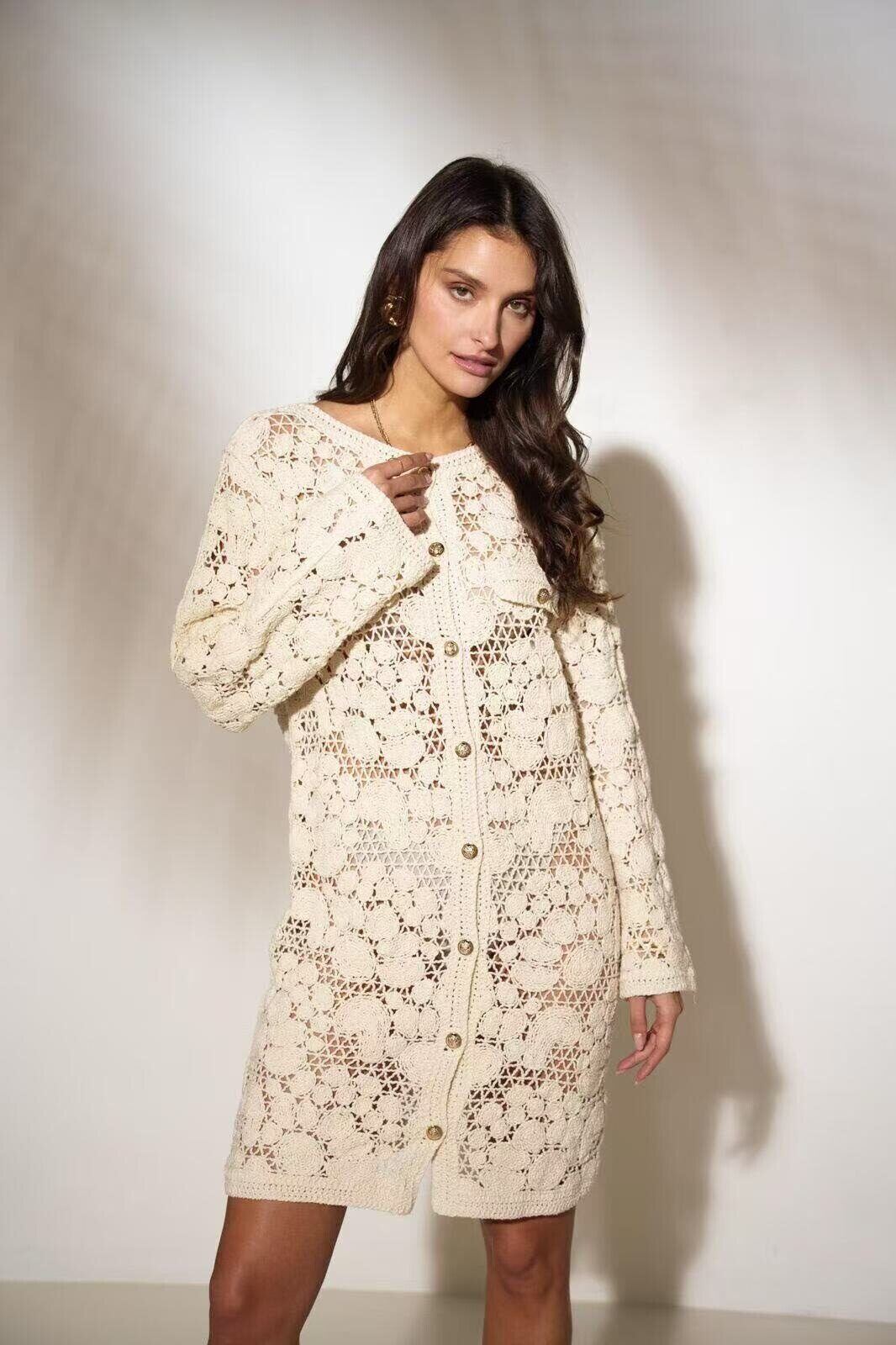 Grossiste Rosa Fashion - Robe Longue Crochet