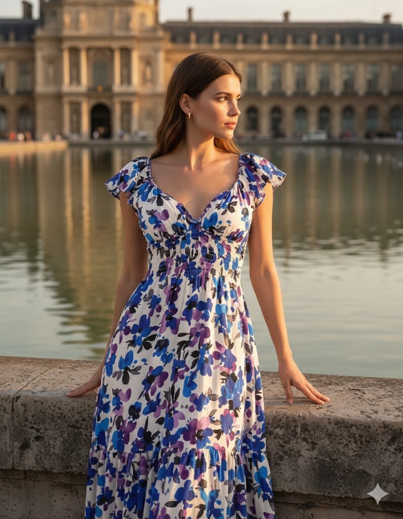 Wholesaler Rosa Fashion - Long ruffled dresses