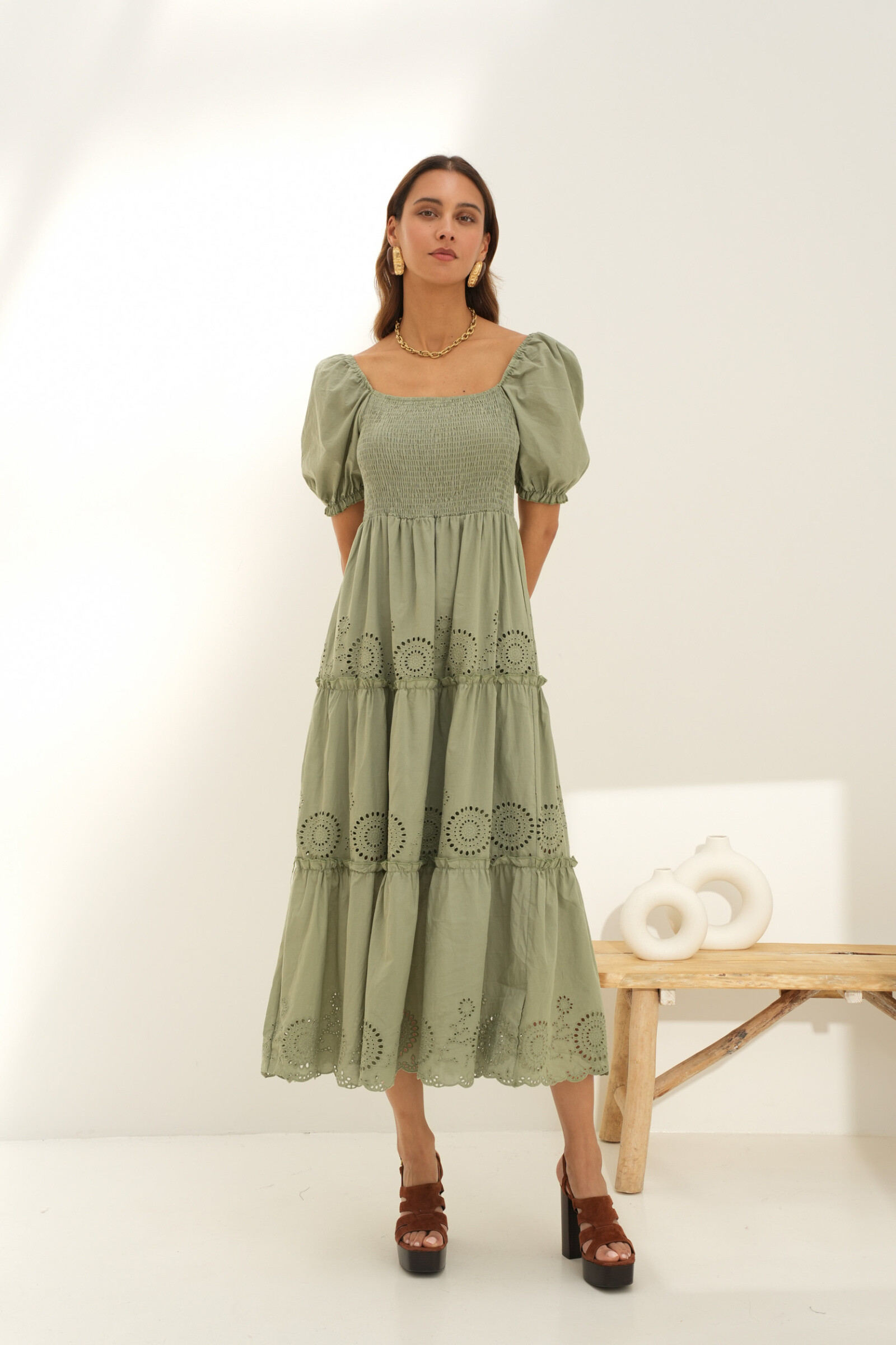 Grossiste Rosa Fashion - Robe longue en coton
