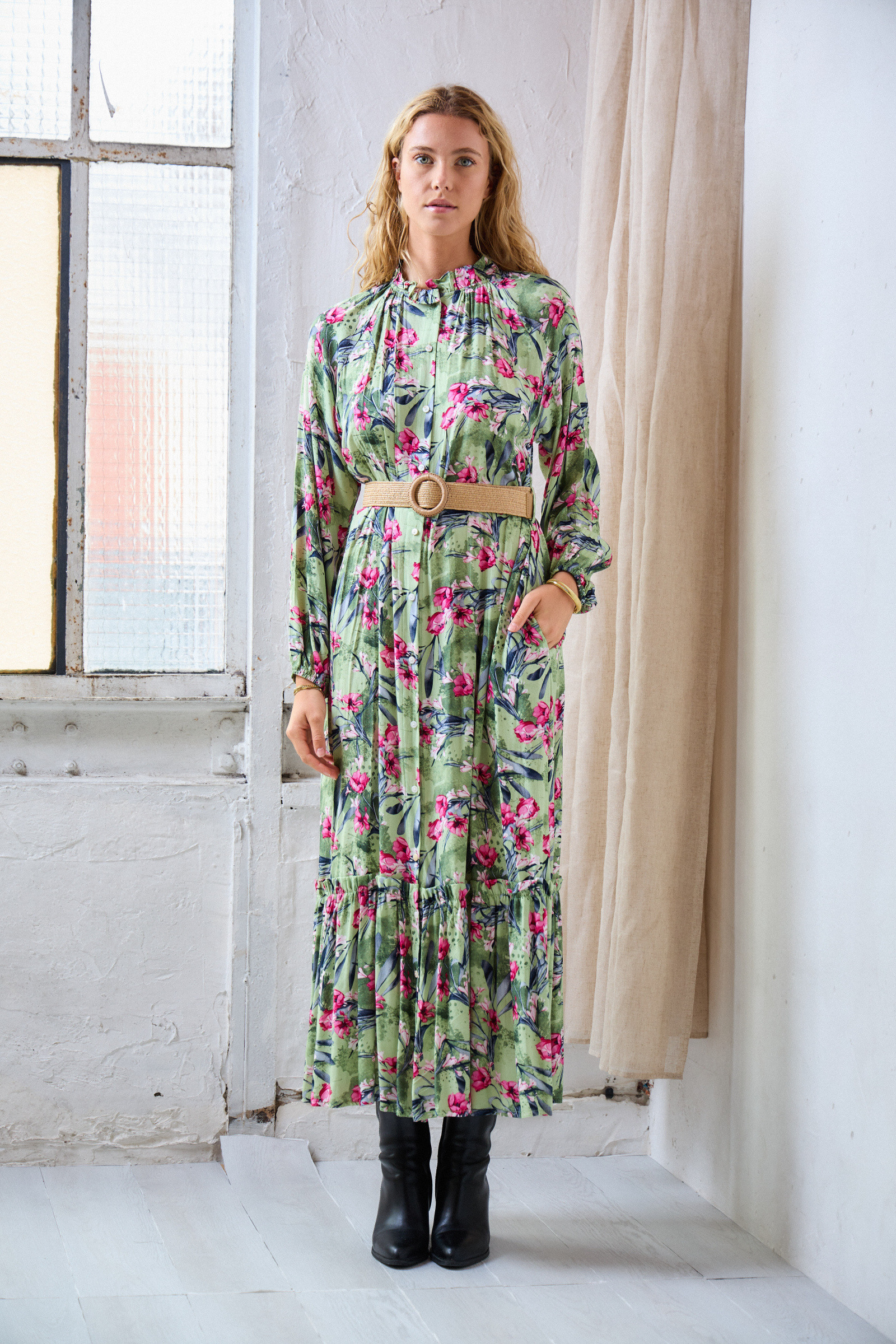 Grossiste Rosa Fashion - Robe longue imprimée