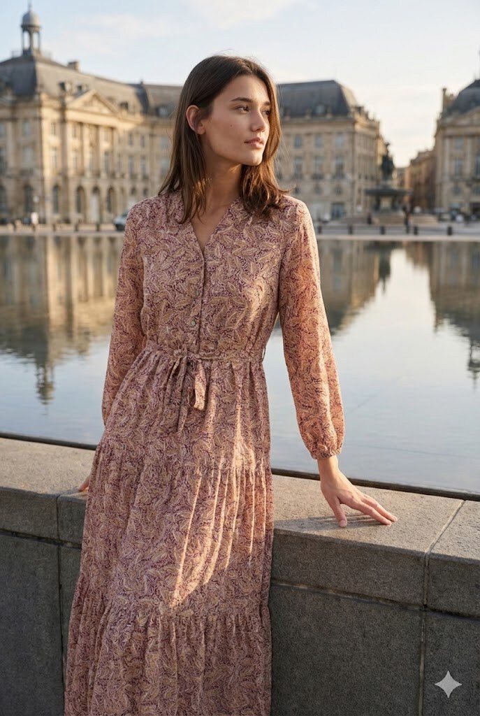 Wholesaler Rosa Fashion - Long sleeve maxi dress