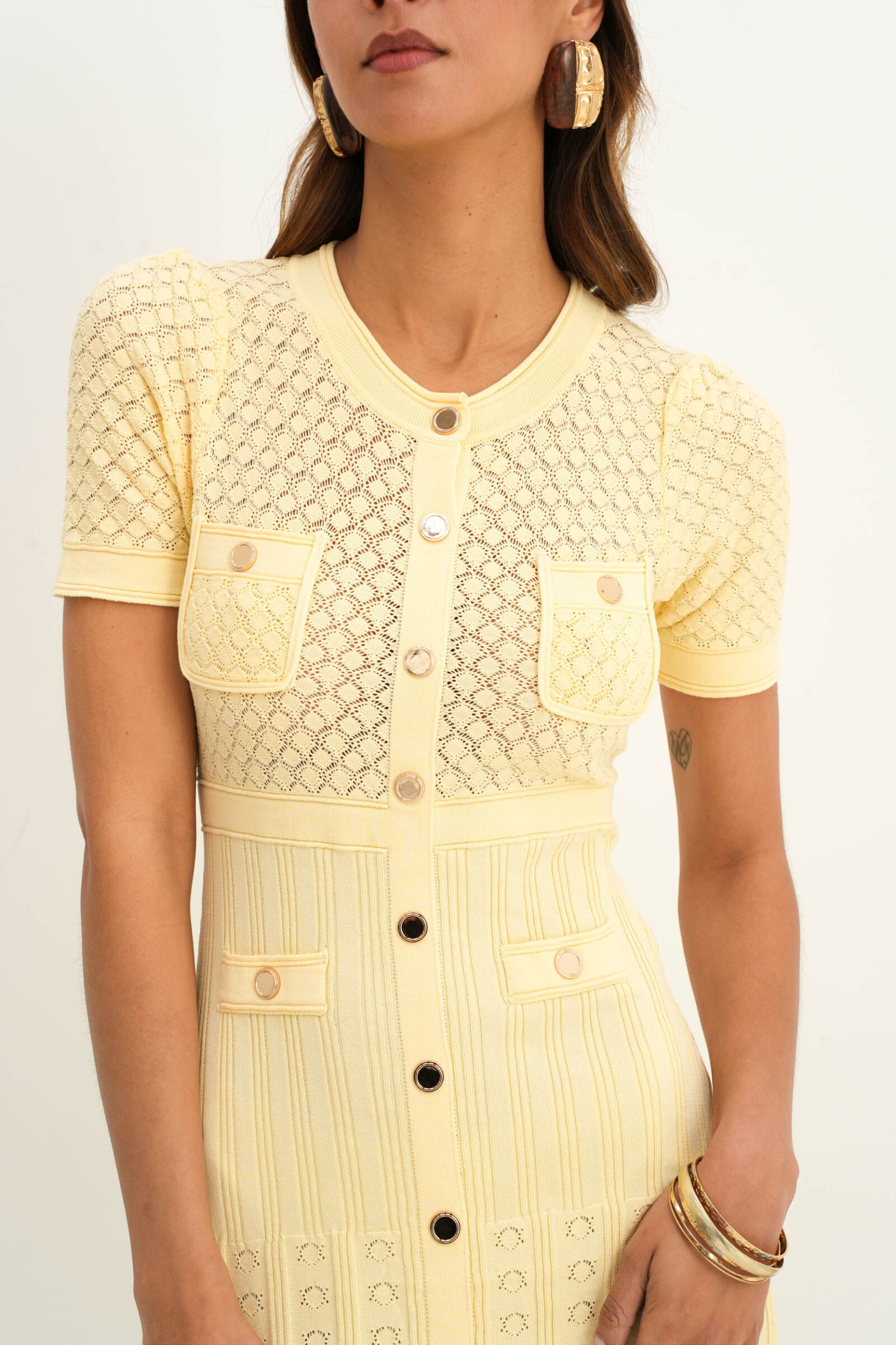 Wholesaler Rosa Fashion - Long dresses buttoned short sleeves