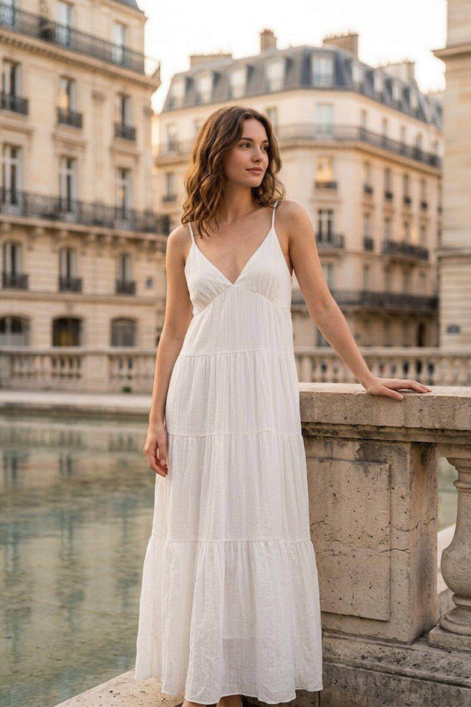 Grossiste Rosa Fashion - Robe longue à volants
