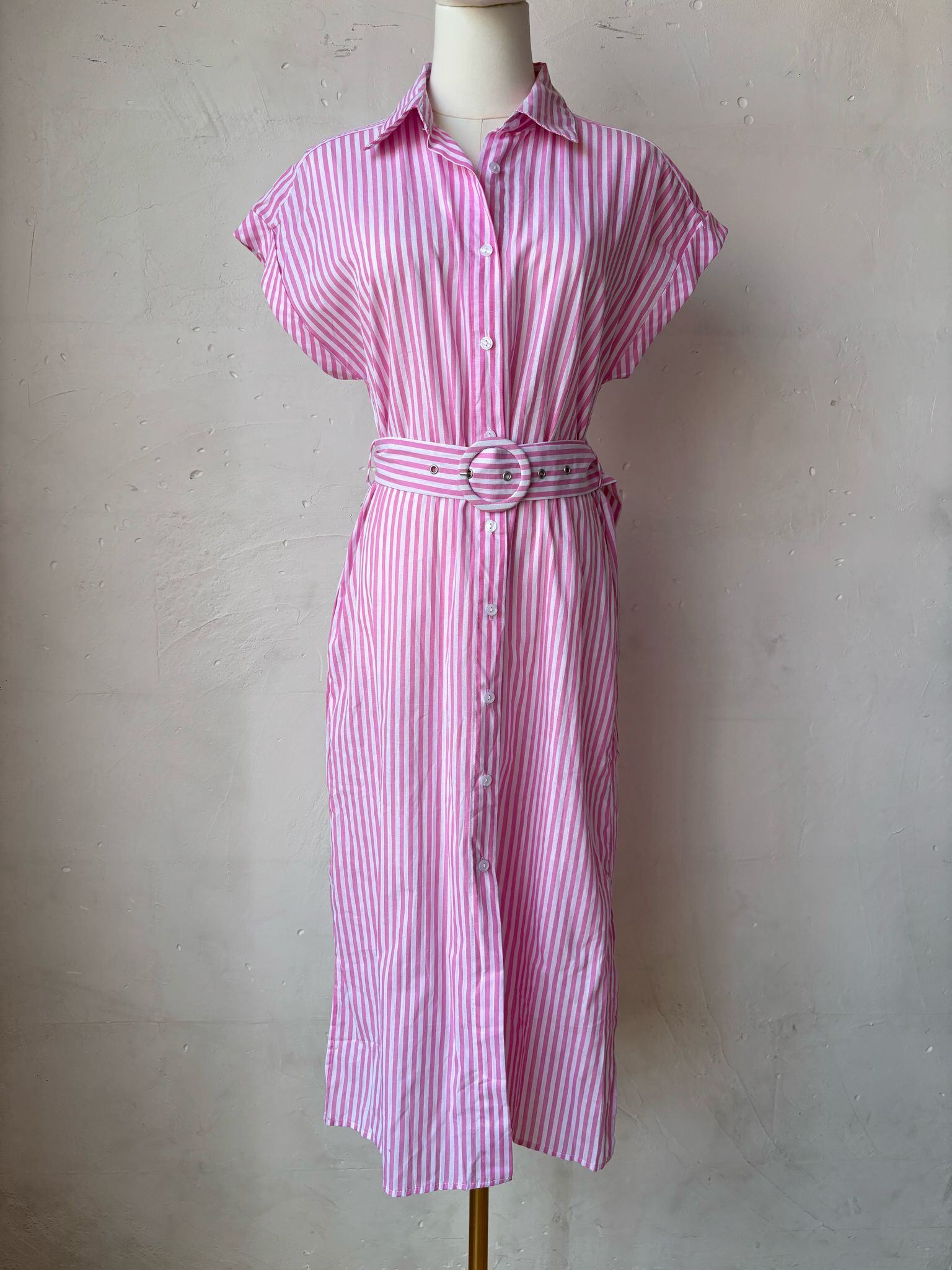Wholesaler Rosa Fashion - Striped shirt dress