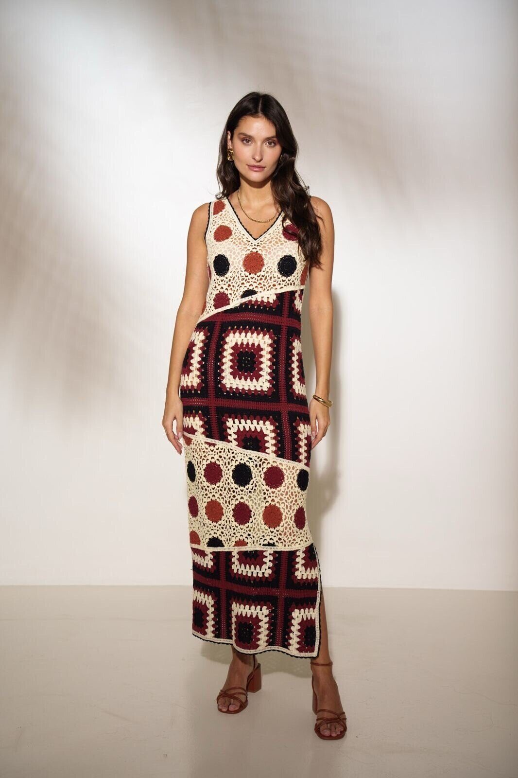 Grossiste Rosa Fashion - Robe Longue Crochet Ethnique