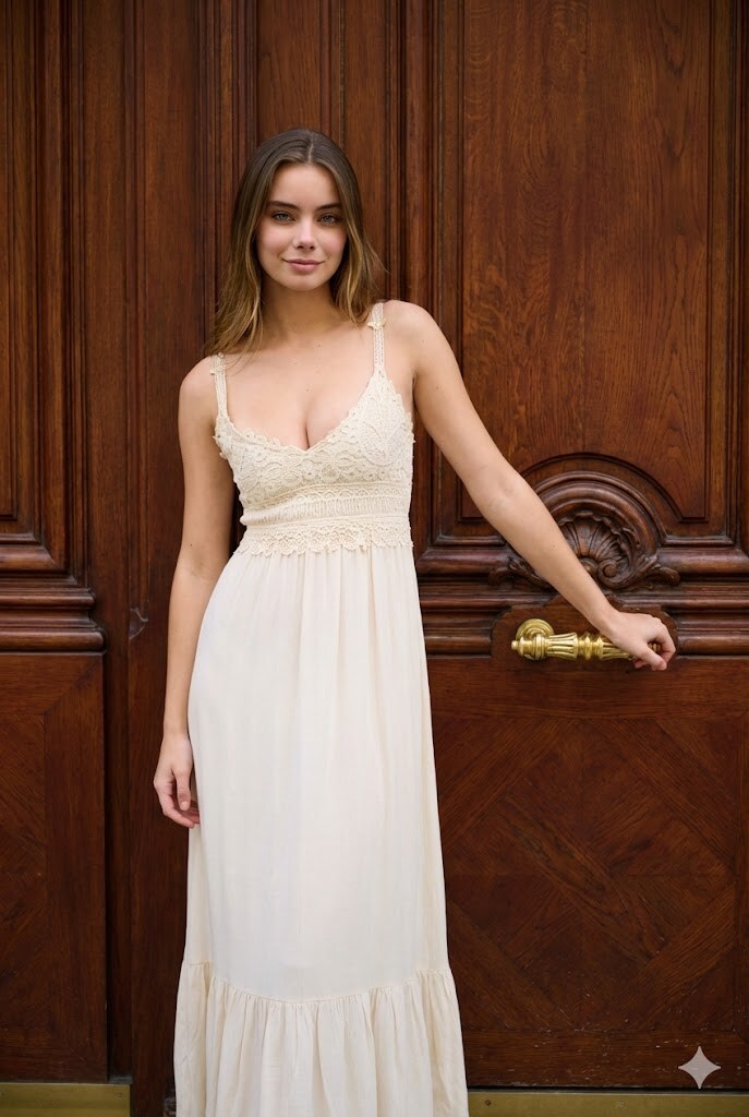 Grossiste Rosa Fashion - Robe Maxi Élégante à Bretelles