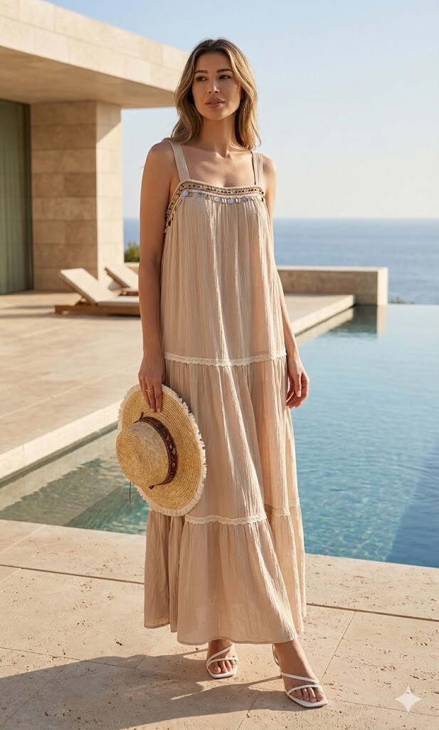 Grossiste Rosa Fashion - Robe légère à manches spaghetti