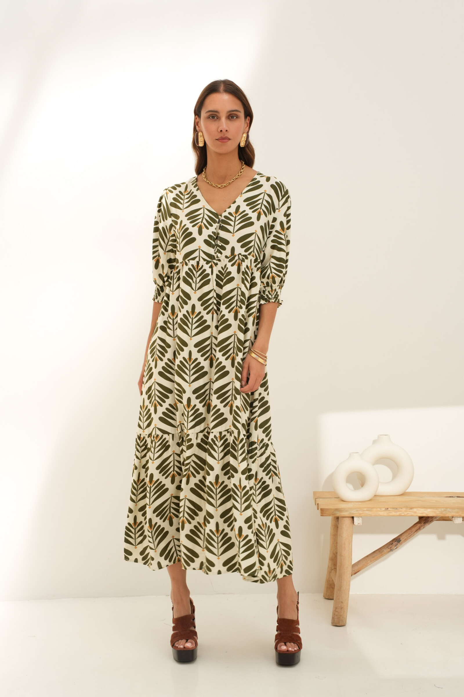 Wholesaler Rosa Fashion - Printed long dress