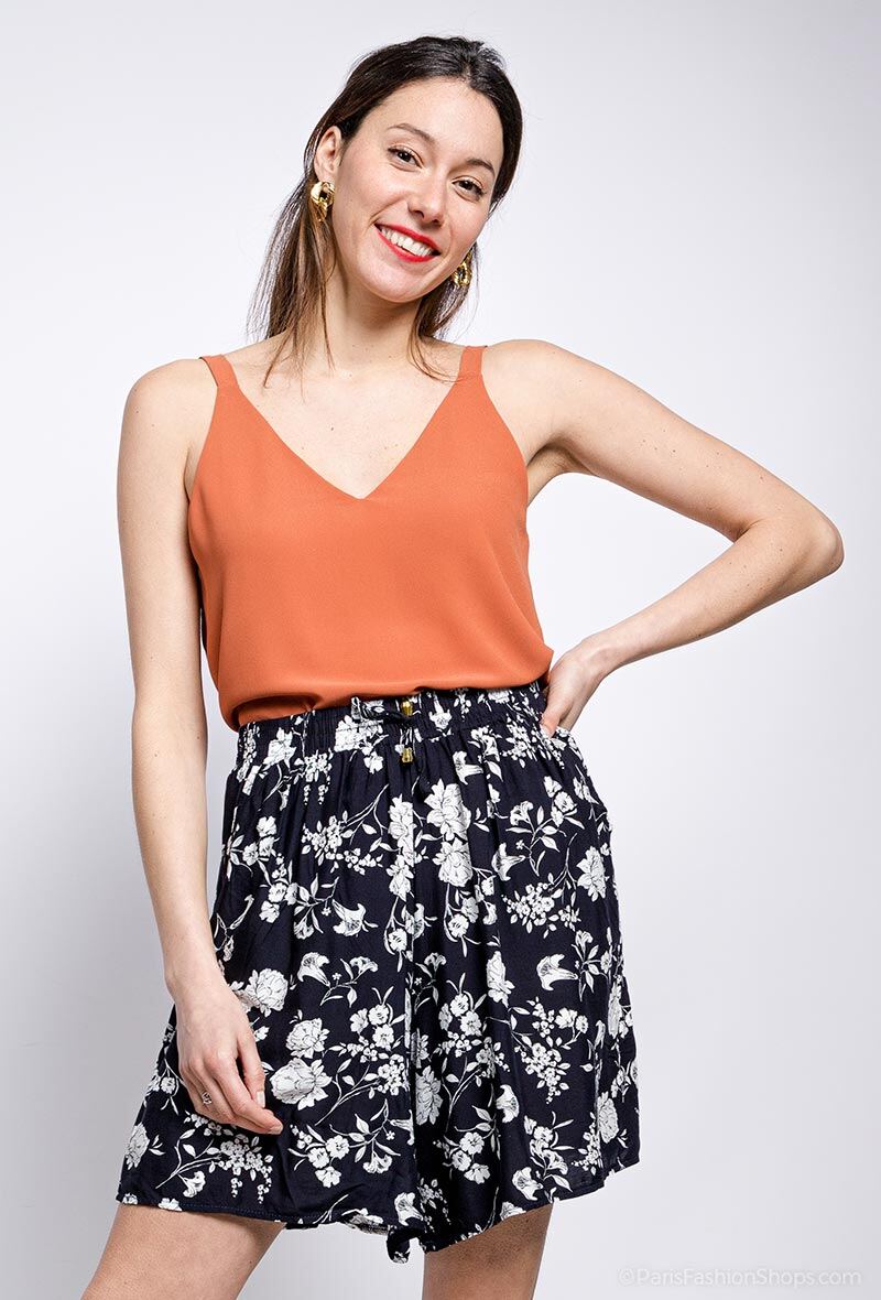 Grossiste Rosa Fashion - Short fluide imprimé