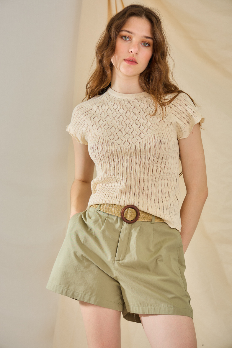 Großhändler Rosa Fashion - Kurze Baumwollshorts