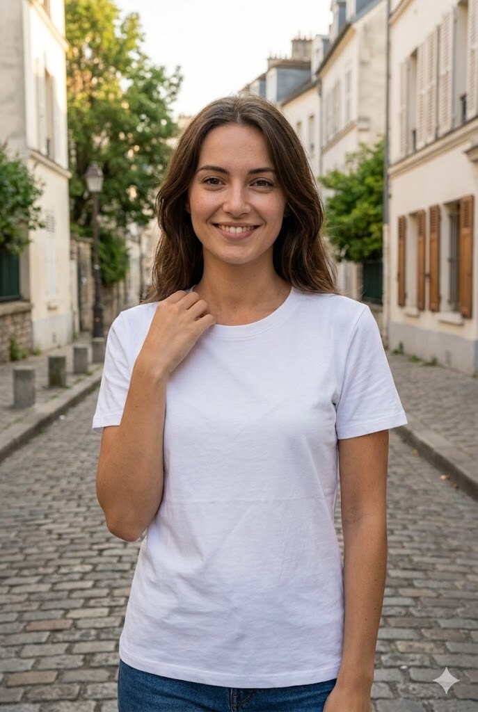 Wholesaler Rosa Fashion - Basic crew neck T-shirt