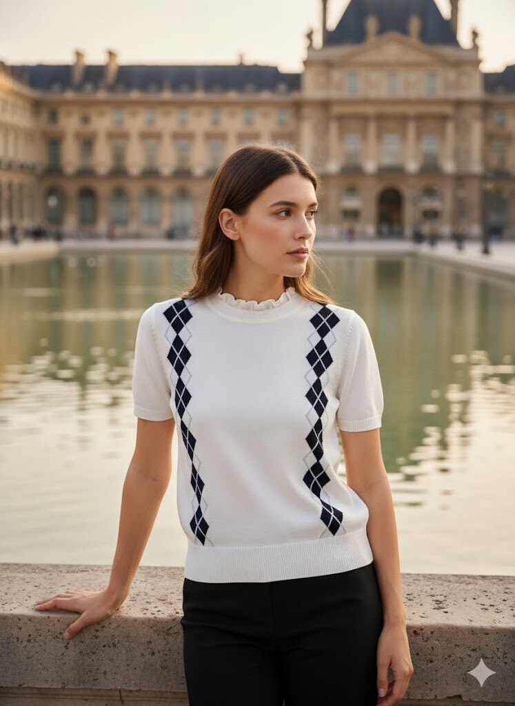 Grossiste Rosa Fashion - Pull à motifs losanges