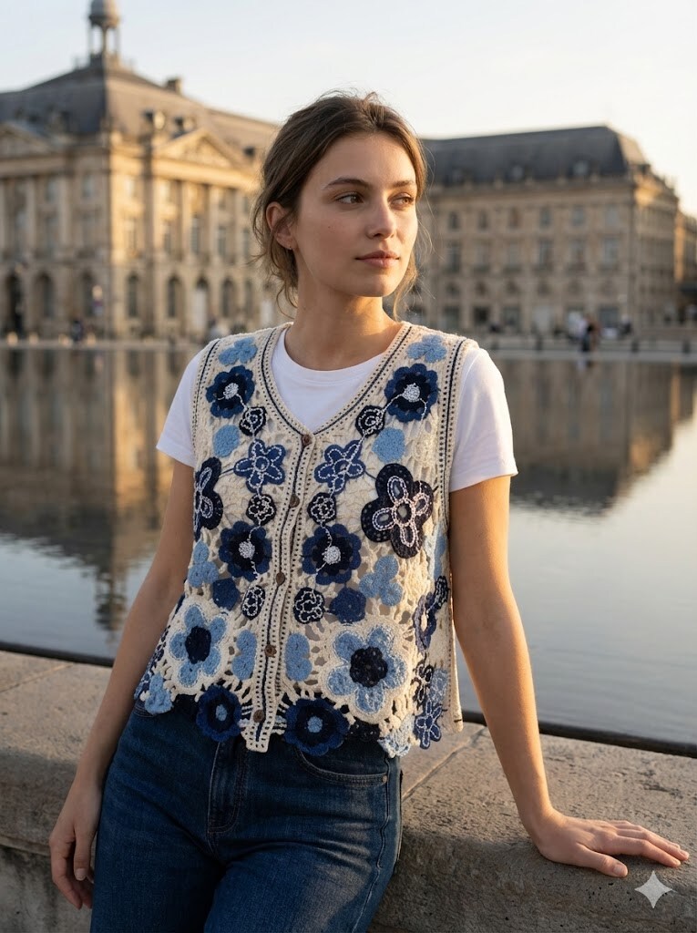 Wholesaler Rosa Fashion - Bohemian floral lace cardigan
