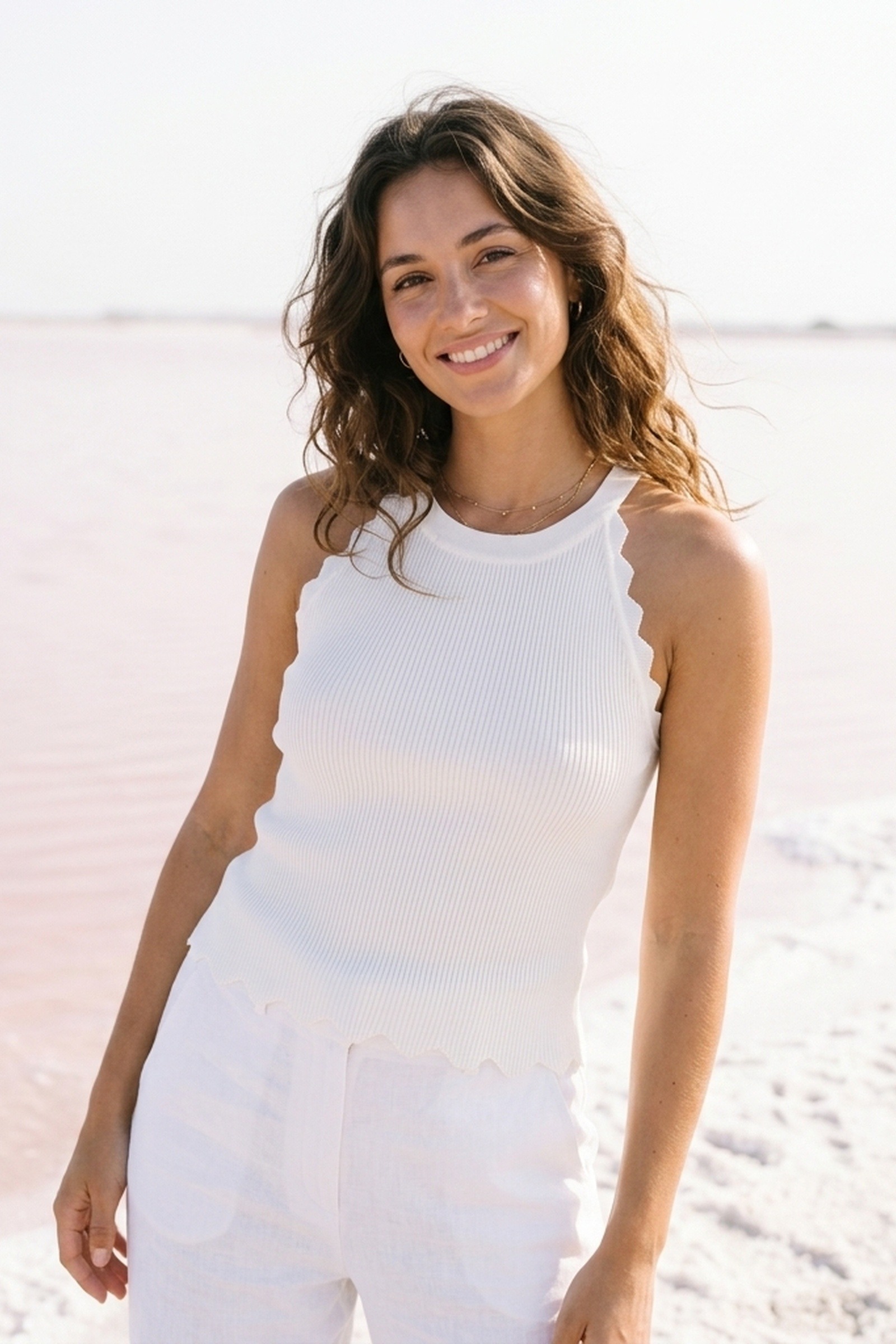 Grossista Rosa Fashion - Top aderente con volant