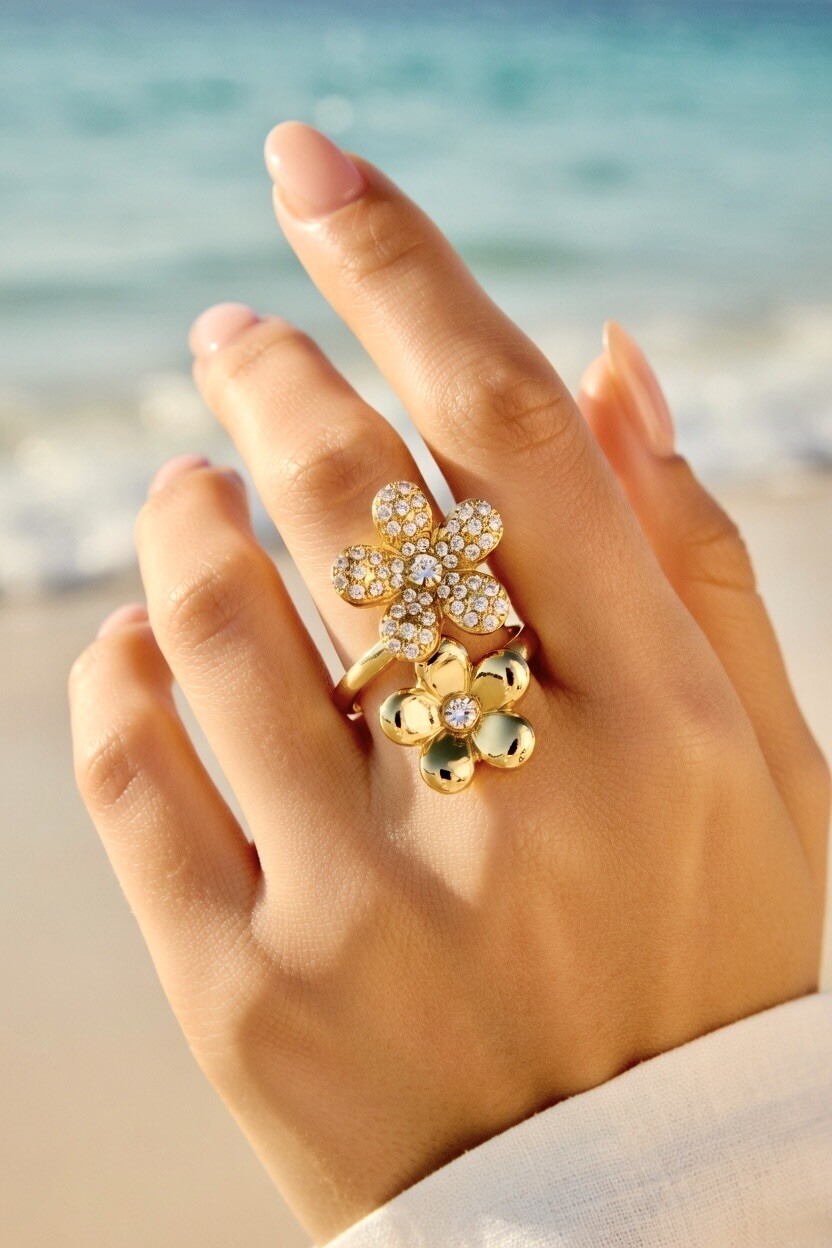 Grossiste ROSA - Bague ajustable en acier inoxydable