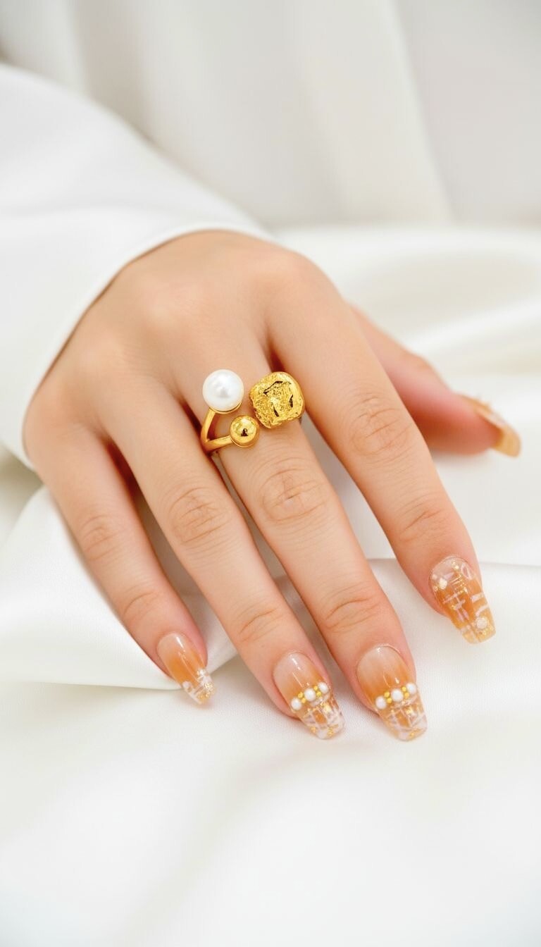 Wholesaler ROSA - Adjustable white pearl ring in stainless steel