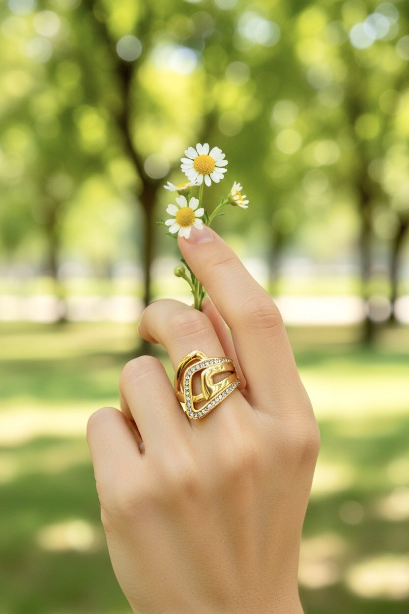 Mayorista ROSA - Anillo ajustable de acero inoxidable