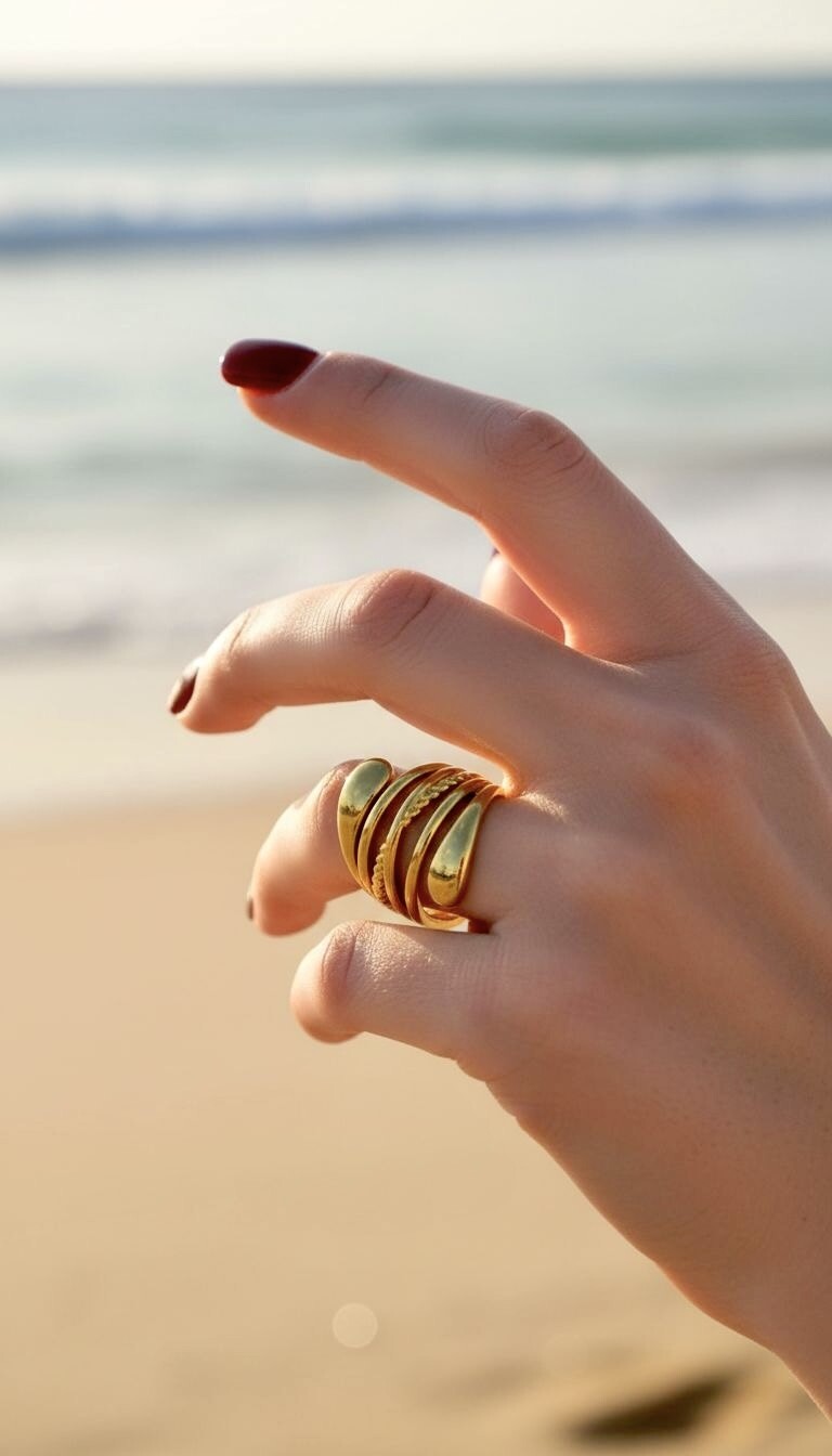 Mayorista ROSA - Anillo ajustable de acero inoxidable