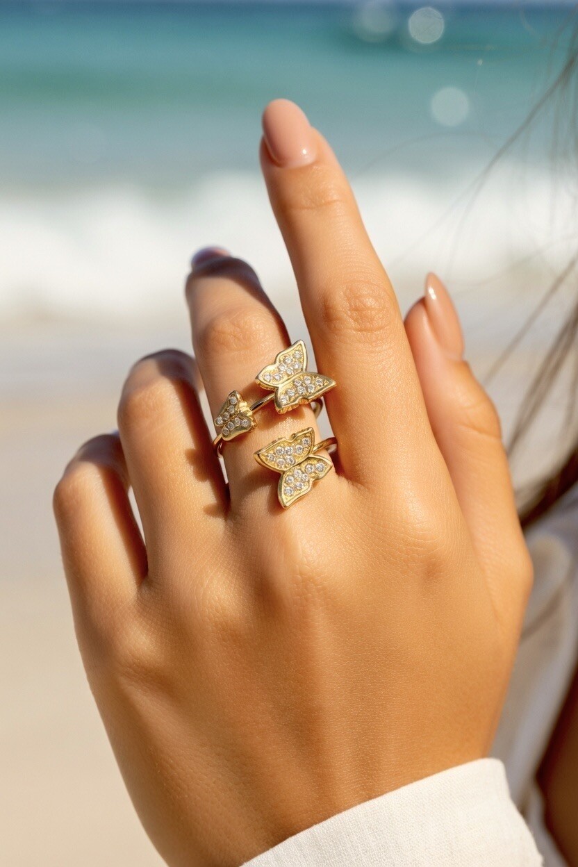 Grossiste ROSA - Bague ajustable en acier inoxydable