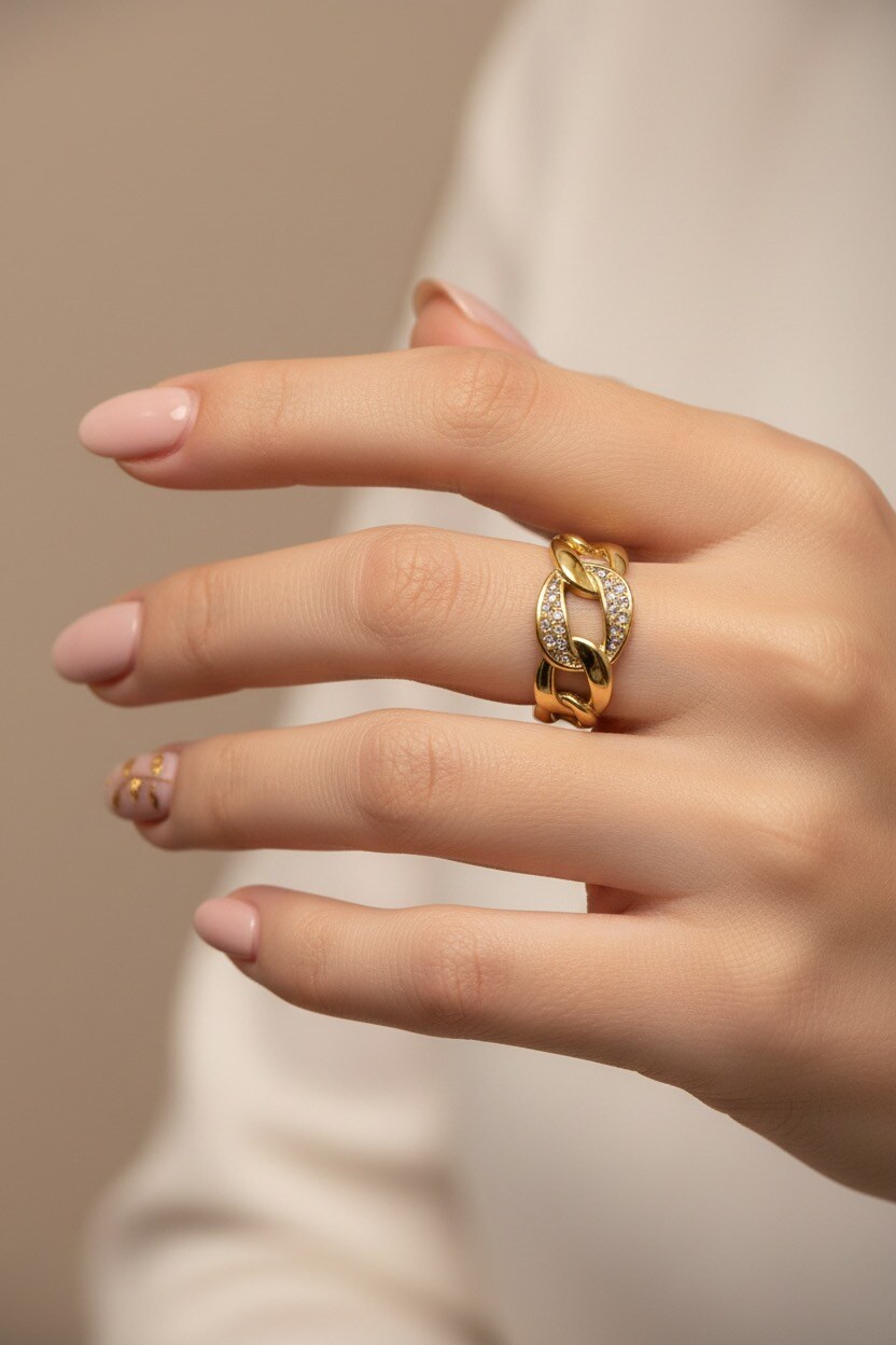 Grossiste ROSA - Bague ajustable en acier inoxydable
