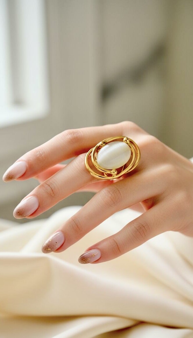 Wholesaler ROSA - Adjustable Stone Ring in Stainless Steel