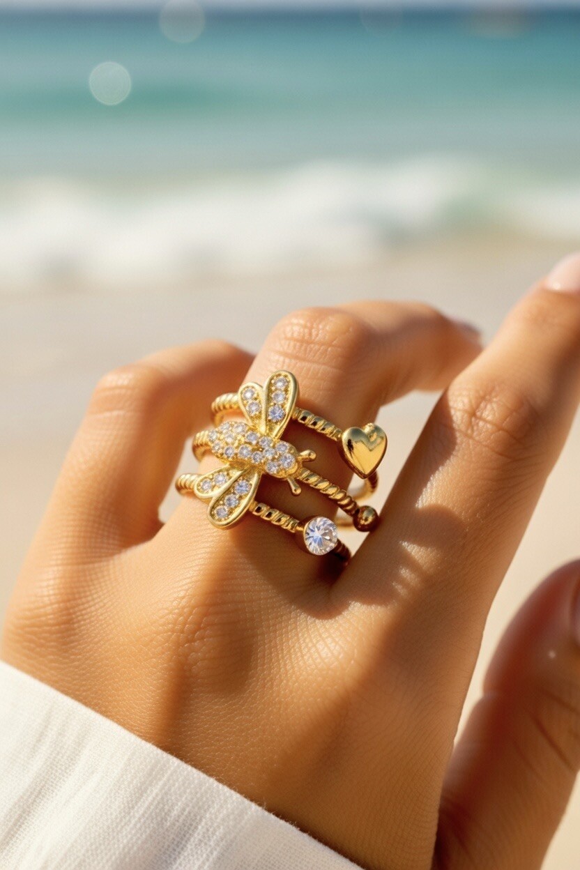 Grossiste ROSA - Bague ajustable en acier inoxydable