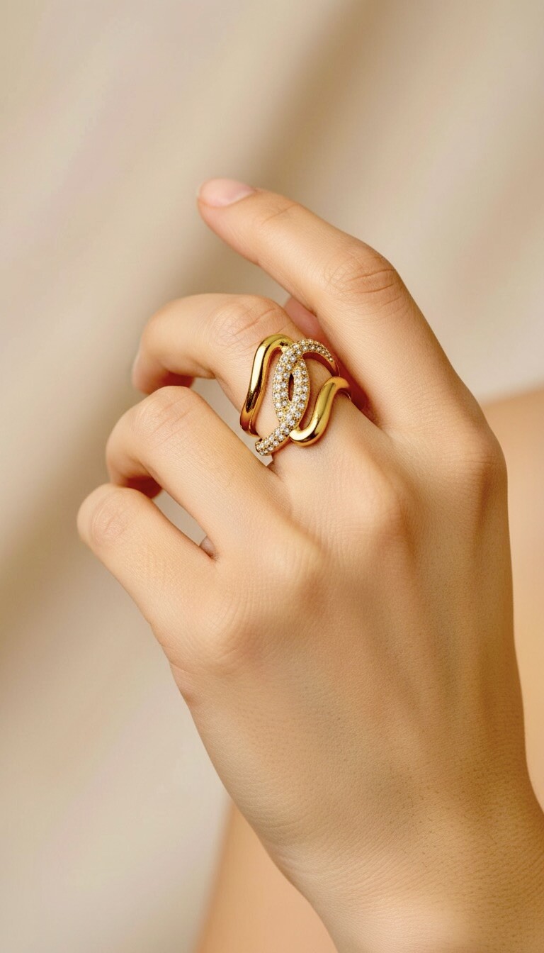 Wholesaler ROSA - Adjustable stainless steel ring