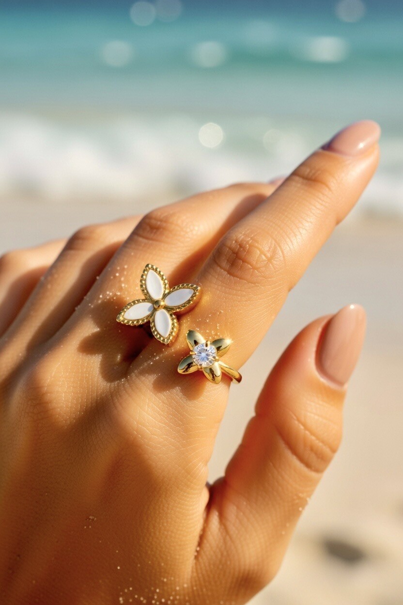 Grossiste ROSA - Bague ajustable en acier inoxydable
