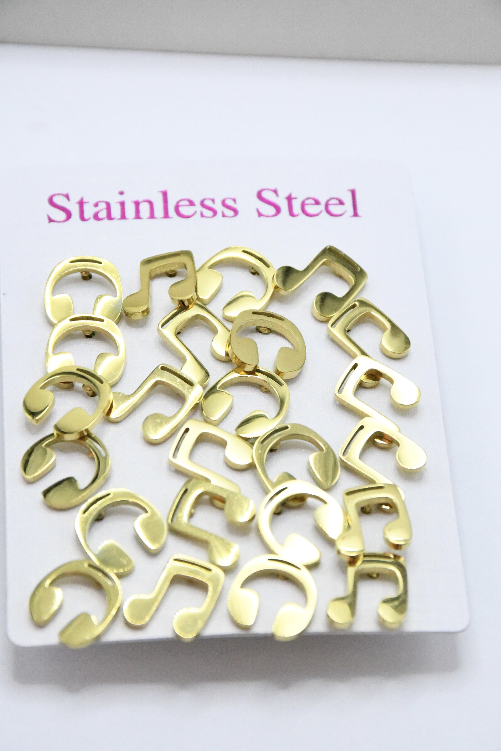 Wholesaler ROSA - 12 pairs in stainless steel earrings